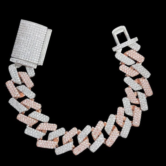 15MM Miami Box Clasp Cuban Link Diamond Bracelet
